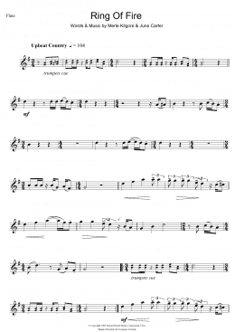 page one of Ring Of Fire (Flute Solo)