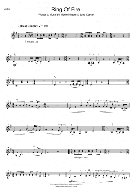 page one of Ring Of Fire (Violin Solo)