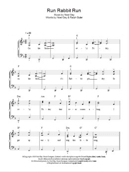 page one of Run, Rabbit, Run (Easy Piano)