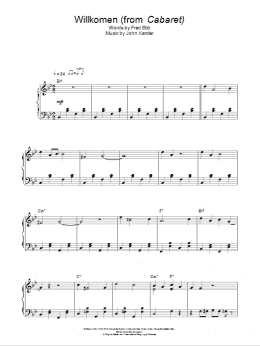 page one of Willkommen (Piano Solo)