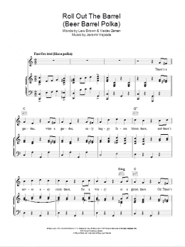 page one of Beer Barrel Polka (Roll Out The Barrel) (Piano, Vocal & Guitar Chords)