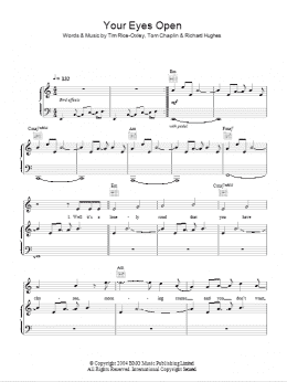page one of Your Eyes Open (Piano, Vocal & Guitar Chords)
