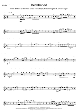 page one of Bedshaped (Violin Solo)