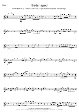 page one of Bedshaped (Flute Solo)