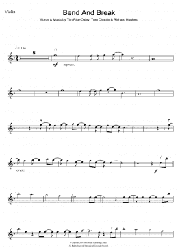 page one of Bend And Break (Violin Solo)