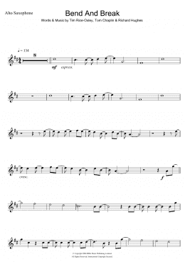 page one of Bend And Break (Alto Sax Solo)