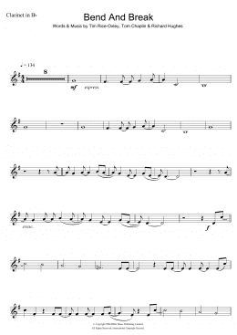 page one of Bend And Break (Clarinet Solo)