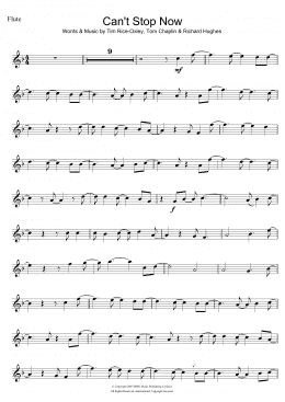 page one of Can't Stop Now (Flute Solo)