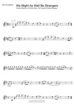 page one of We Might As Well Be Strangers (Alto Sax Solo)