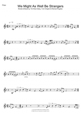 page one of We Might As Well Be Strangers (Flute Solo)