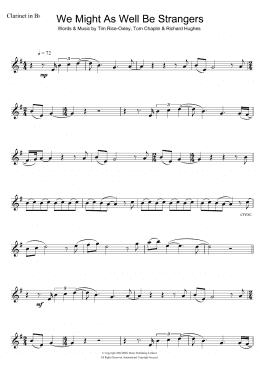 page one of We Might As Well Be Strangers (Clarinet Solo)