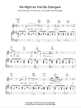 page one of We Might As Well Be Strangers (Piano, Vocal & Guitar Chords)