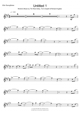 page one of Untitled 1 (Alto Sax Solo)