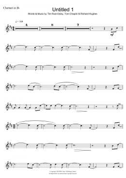 page one of Untitled 1 (Clarinet Solo)