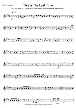 page one of This Is The Last Time (Alto Sax Solo)