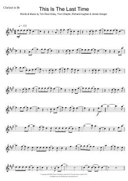page one of This Is The Last Time (Clarinet Solo)