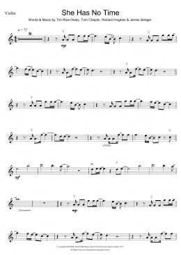 page one of She Has No Time (Violin Solo)