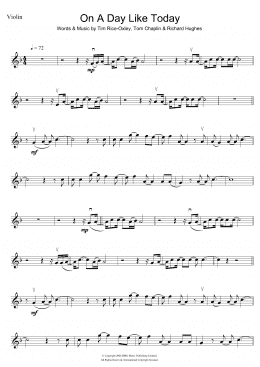 page one of On A Day Like Today (Violin Solo)
