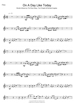 page one of On A Day Like Today (Flute Solo)