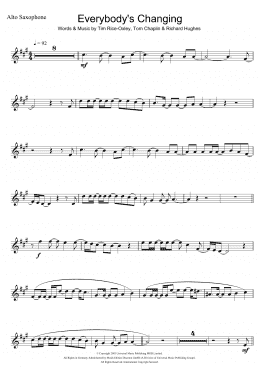 page one of Everybody's Changing (Alto Sax Solo)