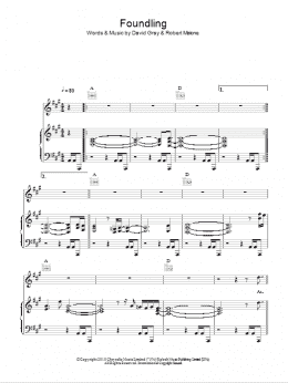 page one of Foundling (Piano, Vocal & Guitar Chords)