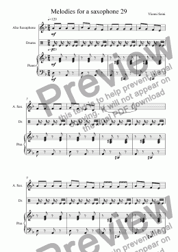 page one of Melodies for a saxophone 29