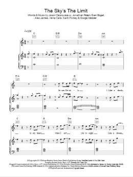 page one of The Sky's The Limit (Piano, Vocal & Guitar Chords)