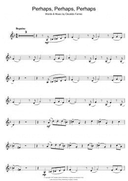 page one of Perhaps, Perhaps, Perhaps (Quizas, Quizas, Quizas) (Clarinet Solo)
