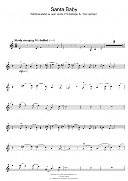 page one of Santa Baby (Violin Solo)