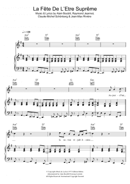 page one of La Fete De L'Etre Supreme (Piano, Vocal & Guitar Chords)