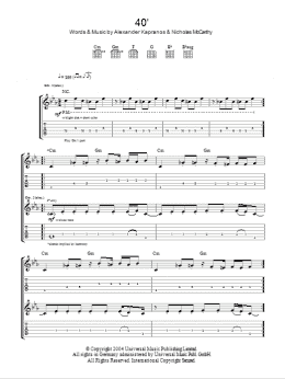 page one of 40' (Guitar Tab)