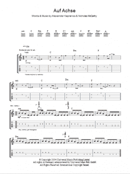 page one of Auf Achse (Guitar Tab)