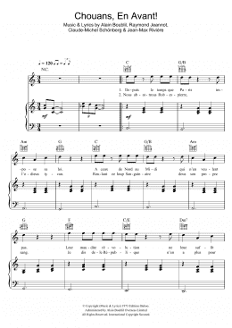 page one of Chouans, En Avant (Piano, Vocal & Guitar Chords)
