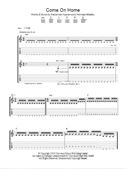 page one of Come On Home (Guitar Tab)
