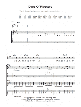 page one of Darts Of Pleasure (Guitar Tab)