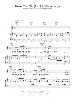page one of Never Too Old (To Hold Somebody) (Piano, Vocal & Guitar Chords)