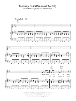 page one of Monkey Suit (Piano, Vocal & Guitar Chords)