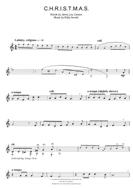 page one of C-H-R-I-S-T-M-A-S (Clarinet Solo)
