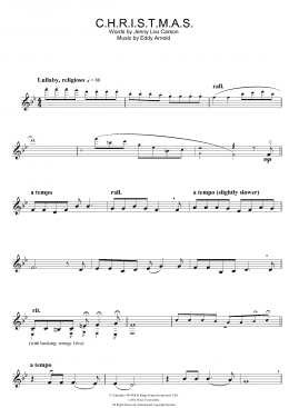 page one of C-H-R-I-S-T-M-A-S (Violin Solo)