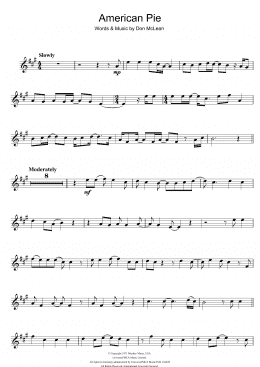 page one of American Pie (Trumpet Solo)