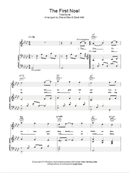 page one of The First Noel (Piano, Vocal & Guitar Chords)