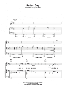 page one of Perfect Day (Piano, Vocal & Guitar Chords)