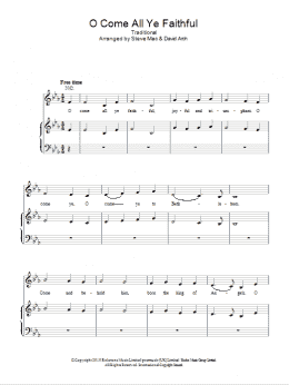 page one of O Come All Ye Faithful (Piano, Vocal & Guitar Chords)