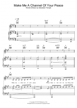 page one of Make Me A Channel Of Your Peace (Prayer Of St. Francis) (Piano, Vocal & Guitar Chords)