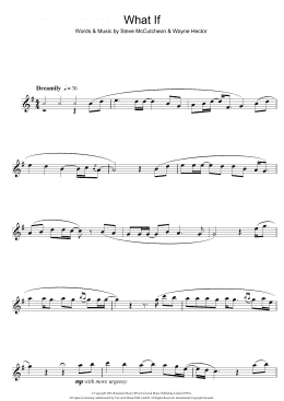 page one of What If (Alto Sax Solo)