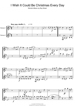 page one of I Wish It Could Be Christmas Every Day (Clarinet Duet)