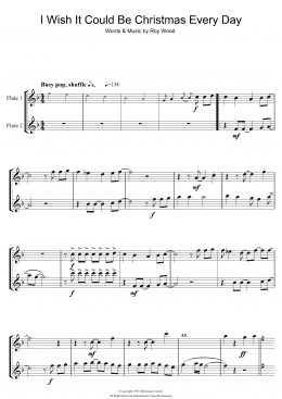 page one of I Wish It Could Be Christmas Every Day (Flute Duet)