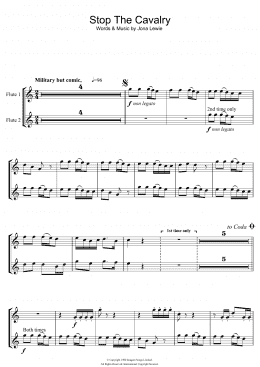 page one of Stop The Cavalry (Flute Duet)