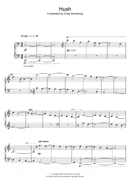 page one of Hush (Piano Solo)