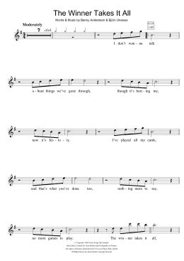page one of The Winner Takes It All (Flute Solo)